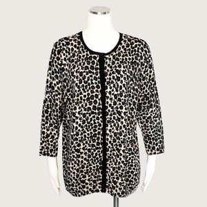 August Silk Print Cardigan NWOT